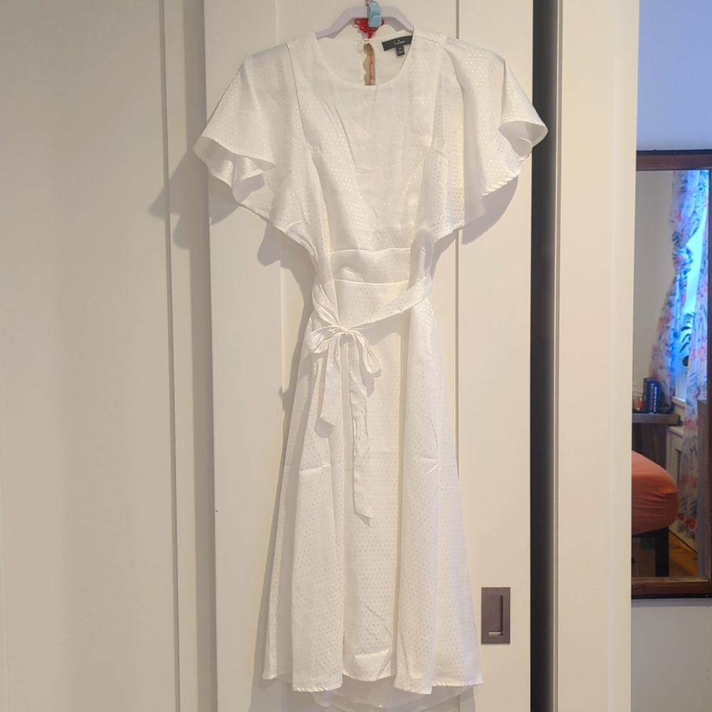 NWOT Lulu's White Cut Out Midi Dress XS